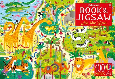 Book cover for Usborne Book and Jigsaw At the Zoo