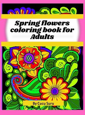 Book cover for Spring flowers coloring book
