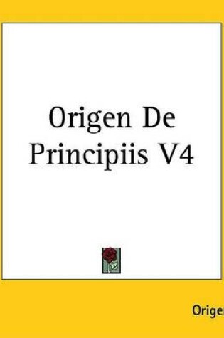 Cover of Origen de Principiis V4