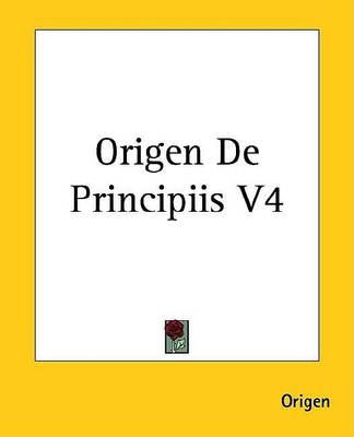 Book cover for Origen de Principiis V4