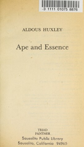 Book cover for Ape and Essence