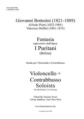 Book cover for Fantasia I Puritani Duetto For Double Bass and Cello - Soloists Part (Cello and Bass soloists)