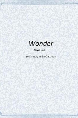 Cover of Wonder Novel Unit