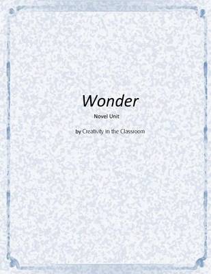 Book cover for Wonder Novel Unit