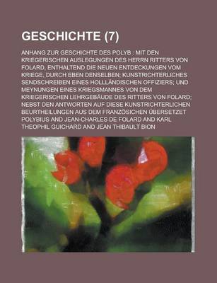 Book cover for Geschichte; Anhang Zur Geschichte Des Polyb