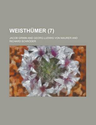 Book cover for Weisthumer (7)