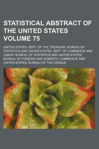 Cover of Statistical Abstract of the United States Volume 75