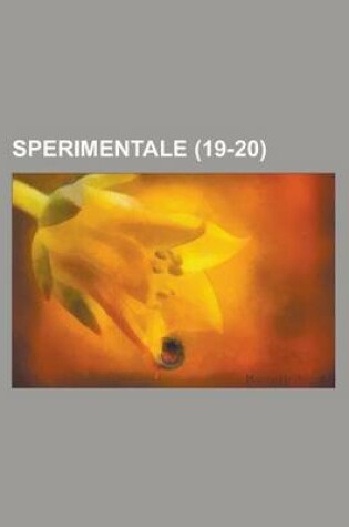 Cover of Sperimentale (19-20)