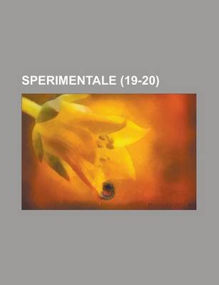 Book cover for Sperimentale (19-20)