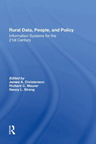 Cover of Rural Data, People, And Policy