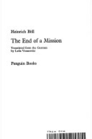Cover of The End of a Mission