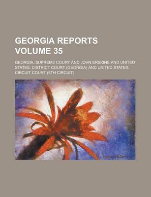 Book cover for Georgia Reports Volume 35