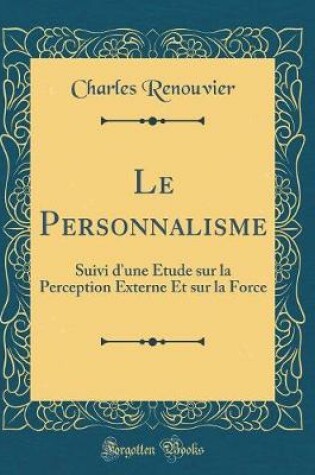 Cover of Le Personnalisme