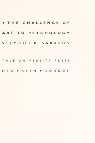 Cover of The Challenge of Art to Psychology
