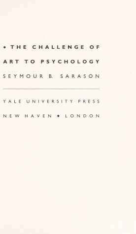 Book cover for The Challenge of Art to Psychology