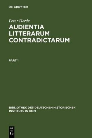 Cover of Audientia Litterarum Contradictarum