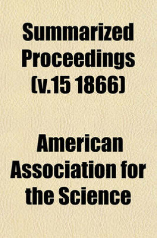 Cover of Summarized Proceedings (V.15 1866)