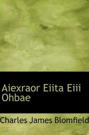 Cover of Aiexraor Eiita Eiii Ohbae