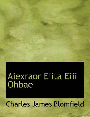 Book cover for Aiexraor Eiita Eiii Ohbae
