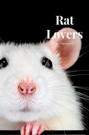 Cover of Rat Lovers 100 page Journal