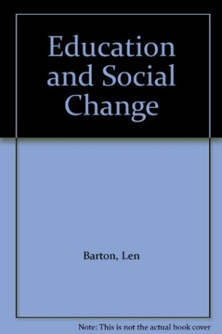 Cover of Education and Social Change