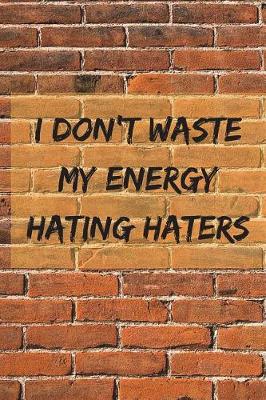 Book cover for I Don't Waste My Energy Hating Haters