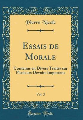 Book cover for Essais de Morale, Vol. 3