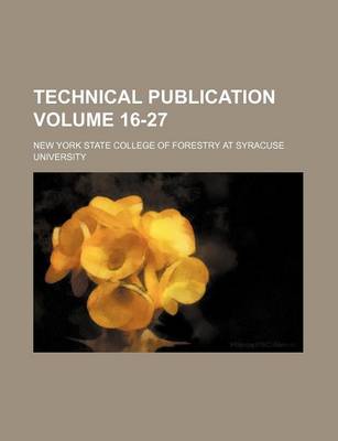 Book cover for Technical Publication Volume 16-27