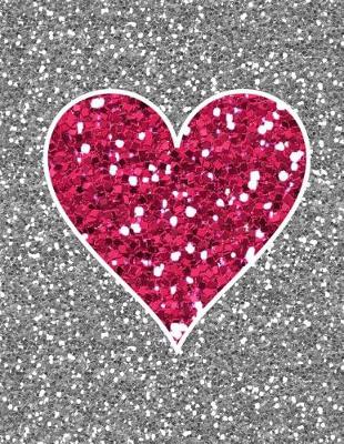 Book cover for Glitter Heart Notebook - Blank Unlined