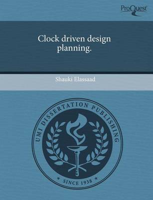 Book cover for Clock Driven Design Planning