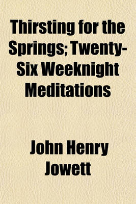 Book cover for Thirsting for the Springs; Twenty-Six Weeknight Meditations