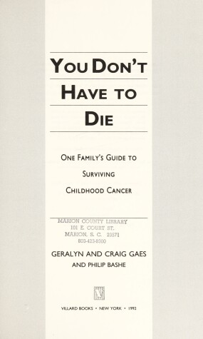 Book cover for You Don't Have to Die