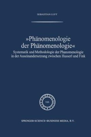 Cover of Phänomenologie Der Phänomenologie