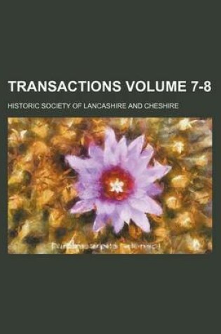 Cover of Transactions Volume 7-8