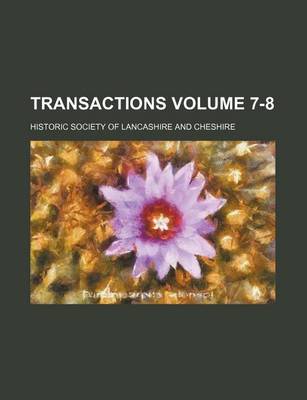 Book cover for Transactions Volume 7-8