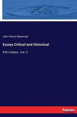 Cover of Essays Critical and Historical