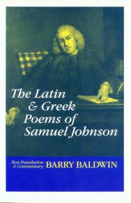 Book cover for The Latin and Greek Poems of Dr.Johnson