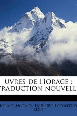 Cover of Uvres de Horace