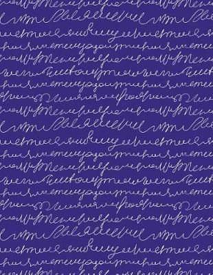 Cover of My Big Fat Journal Notebook Scribbly Handwriting White On Purple