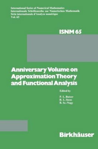 Cover of Anniversary Volume on Approximation Theory and Functional Analysis