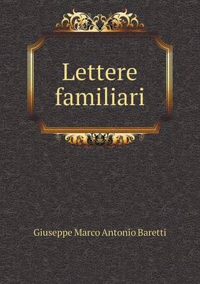 Book cover for Lettere familiari