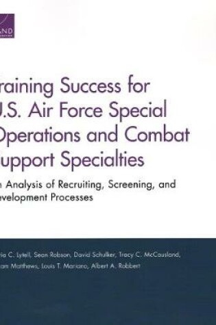 Cover of Training Success for U.S. Air Force Special Operations and Combat Support Specialties