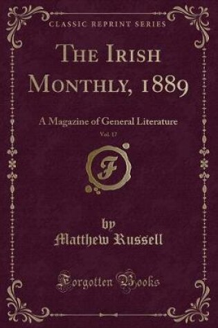 Cover of The Irish Monthly, 1889, Vol. 17