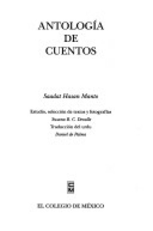 Cover of Antologia de Cuentos