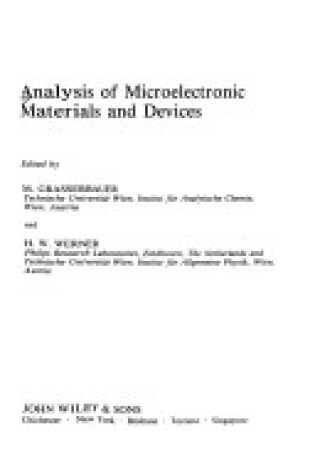 Cover of Analysis of Microelectronic Materials and Devices