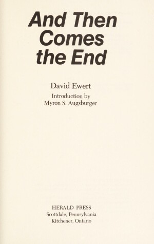 Book cover for And Then Comes the End