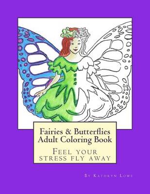 Book cover for Fairies and Butterflies Adult Coloring Book