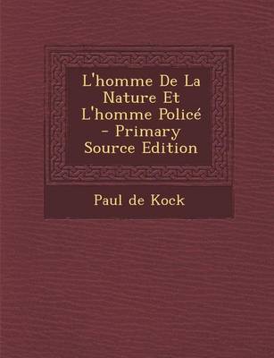 Book cover for L'Homme de La Nature Et L'Homme Police