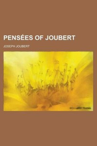 Cover of Pens Es of Joubert