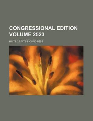 Book cover for Congressional Edition Volume 2523